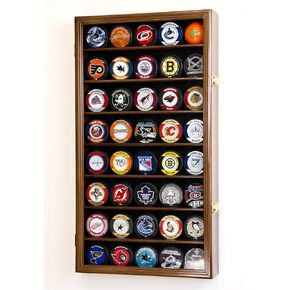 40 Hockey Puck Display Case Cabinet Holder Rack 98% UV