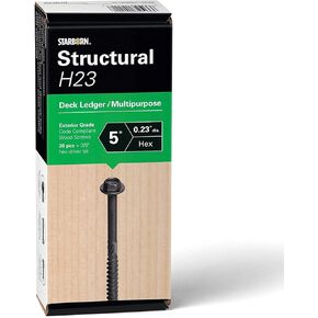 Starborn Structural H23 Deck Ledger Multi-Purpose Wood Screw (20, 5")