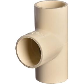 1/2" 10pcs CPVC TEE Pipe Fittings Coupling Adapter (Slip to Slip to Slip) Socket to Socket Beige (1/2 inch)