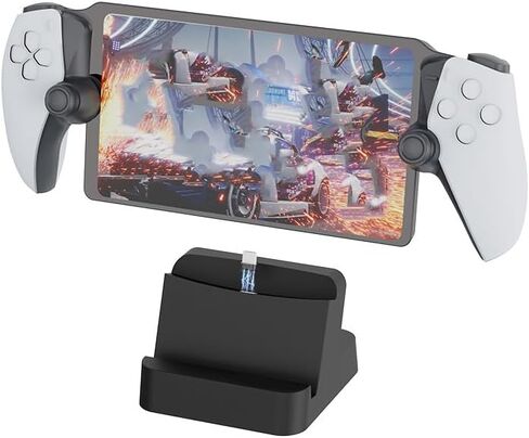 Charging Station Controller Charger for PS5 Fast Charging Dock Portable Charging Stand with Type C Charging Port for Playstation Portal Game Console(White) in Kuwait