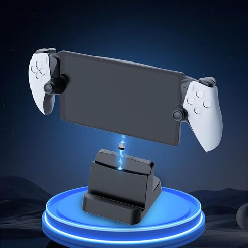 Charging Station Controller Charger for PS5 Fast Charging Dock Portable Charging Stand with Type C Charging Port for Playstation Portal Game Console(White) in Kuwait