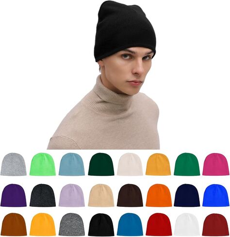 ZOORON Beanies for Men Womens Thick Knitted Unisex Winter Hats Beanies Skull Cap in Saudi Arabia