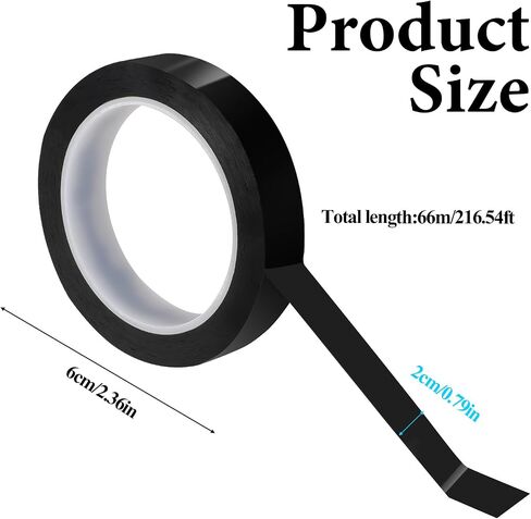 Blackout Tape 0.8Inch x 216Ft Light Blocking Sticker Tape Dark Masking Stickers to Blocking 80% of Light Light Dimming Stickers LED Cover Shading Tape for Routers Cable in Saudi Arabia