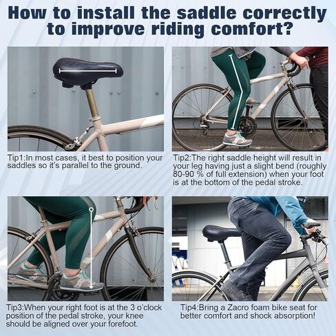مقعد دراجة زاكرو مع رغوة الذاكرة 2.0 I مقعد دراجة للرجال والنساء وسادة سرج الدراجة الجبلية مقاومة للماء مع مفهوم المنطقة الذكية [نظام تدفق الهواء البارد]، مقعد للتمرين، BMX، MTB والطريق in Kuwait