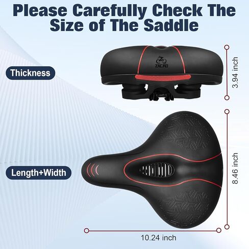 مقعد دراجة زاكرو مع رغوة الذاكرة 2.0 I مقعد دراجة للرجال والنساء وسادة سرج الدراجة الجبلية مقاومة للماء مع مفهوم المنطقة الذكية [نظام تدفق الهواء البارد]، مقعد للتمرين، BMX، MTB والطريق in Kuwait