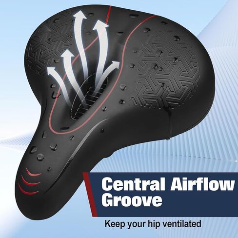 مقعد دراجة زاكرو مع رغوة الذاكرة 2.0 I مقعد دراجة للرجال والنساء وسادة سرج الدراجة الجبلية مقاومة للماء مع مفهوم المنطقة الذكية [نظام تدفق الهواء البارد]، مقعد للتمرين، BMX، MTB والطريق in Kuwait