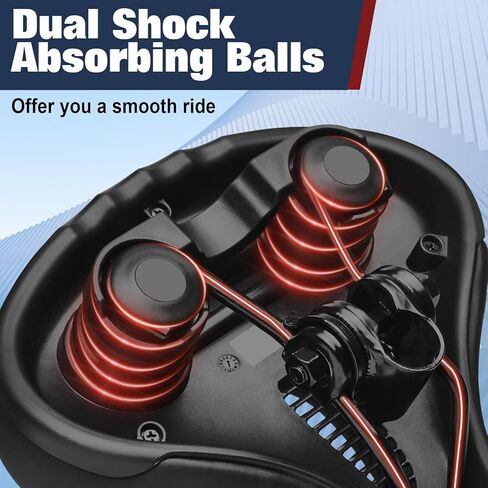 مقعد دراجة زاكرو مع رغوة الذاكرة 2.0 I مقعد دراجة للرجال والنساء وسادة سرج الدراجة الجبلية مقاومة للماء مع مفهوم المنطقة الذكية [نظام تدفق الهواء البارد]، مقعد للتمرين، BMX، MTB والطريق in Kuwait