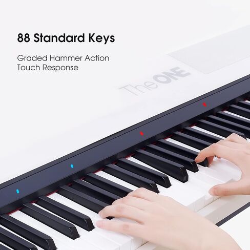The ONE NEX Digital Piano, Piano Keyboard with 88 Hammer Action Keys for Beginner/Professional, Full Size Weighted Keyboard with Teaching LED Lights, Supports USB/Audio/Headphones/Sustain Pedal in Saudi Arabia