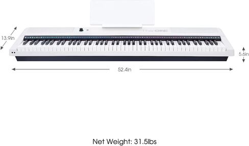 The ONE NEX Digital Piano, Piano Keyboard with 88 Hammer Action Keys for Beginner/Professional, Full Size Weighted Keyboard with Teaching LED Lights, Supports USB/Audio/Headphones/Sustain Pedal in Saudi Arabia