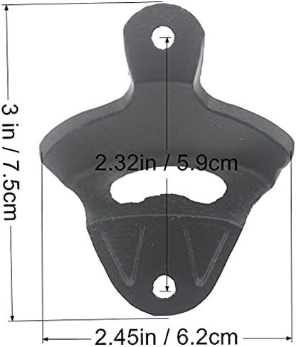 6 PCS Black Cast Iron Bottle Opener Wall Mounted Beer Cap Opener Open Here for Wood Post in Kuwait