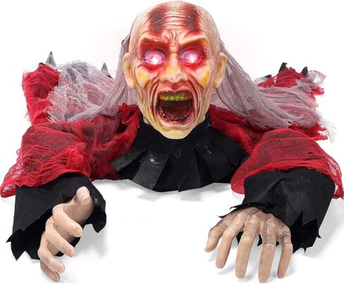 Halloween Decorations Sound Activated Zombie Groundbreaker with Sound and Light, Decor Props for Outdoor, Yard, Patio and Haunted House in Kuwait