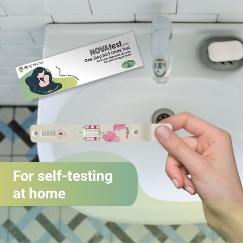 مجموعة اختبار حمل البول من NOVAtest eco بخطوة واحدة hCG - اختبار منزلي سريع وسهل وموثوق in Saudi Arabia