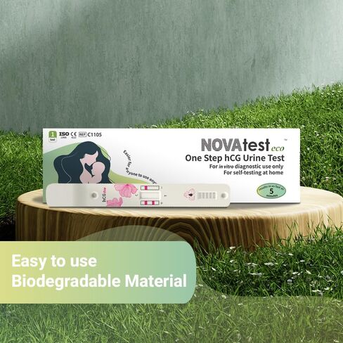 مجموعة اختبار حمل البول من NOVAtest eco بخطوة واحدة hCG - اختبار منزلي سريع وسهل وموثوق in Saudi Arabia