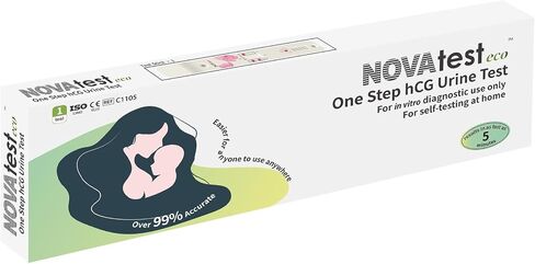 مجموعة اختبار حمل البول من NOVAtest eco بخطوة واحدة hCG - اختبار منزلي سريع وسهل وموثوق in Saudi Arabia