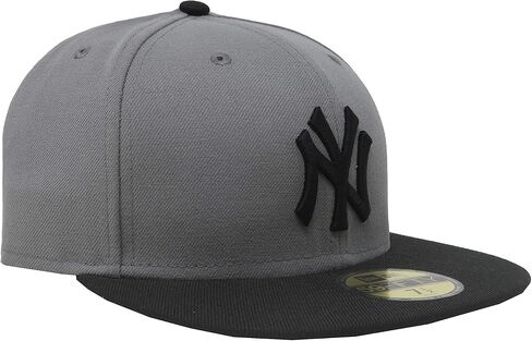 قبعة New Era 59Fifty Hat New York Yankees MLB Basic Storm رمادي/أسود قبعة ملائمة (7 3/4) in Saudi Arabia