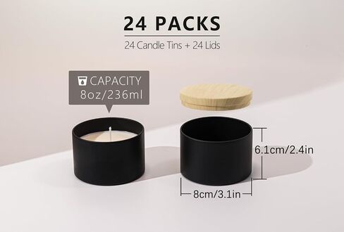 Candle Tins with Lids, 3 Wicks Candle Containers 12 Pack 14oz/420ml Seamless Bulk Candle Containers for Candle Making Supplies Wholesale Empty Candle Jars - Orange in Saudi Arabia