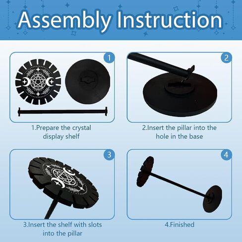 CHGCRAFT Moon Phase Pendulum Display Stand Star Crystal Display Shelf Up 18 Divination Wooden Crystal Holder Black Pendulum Wheel Display Stand Witch Stuff for Hanging Crystal Stone Essential Necklace in Saudi Arabia