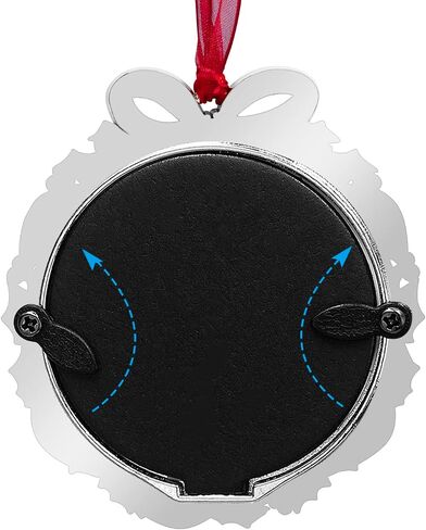 Laraine Christmas Tree Ornaments – Decorative Hanging 2024 Holiday Keepsake Gift Pendant with 2.5" Photo Frame Insert for Picture of Pet (Wreath) in Saudi Arabia