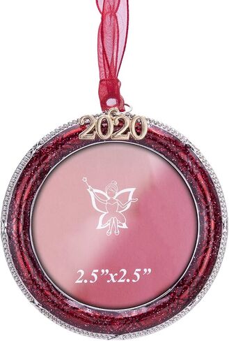 Laraine Christmas Tree Ornaments – Decorative Hanging 2024 Holiday Keepsake Gift Pendant with 2.5" Photo Frame Insert for Picture of Pet (Wreath) in Saudi Arabia