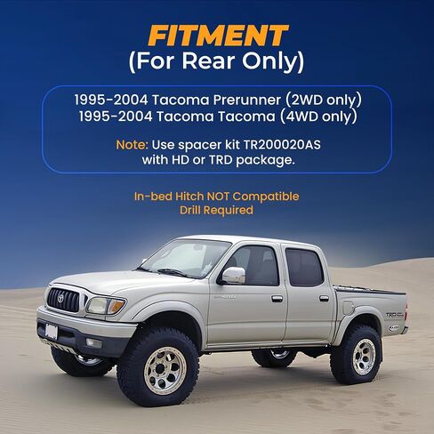 TORQUE Airbag Air Bag Suspension Kit for 2005-2023 Toyota Tacoma 2WD 4WD and Prerunner 2WD Rear Helper Bag Spring Towing 5000 lbs (Replaces Firestone Ride Rite 2407) (TR2407) in Saudi Arabia