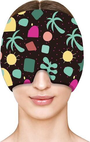 ZNÖCUETÖD Migraine Relief Cap(Size,S), Headache Relief Cap Ice Hat Cold Cap for Migraines Headache Sinus Stress, Tension, Head ice Pack Wrap Migraine Mask Ice Beanie, Hot/Cold Compression Hangover Cap in Saudi Arabia