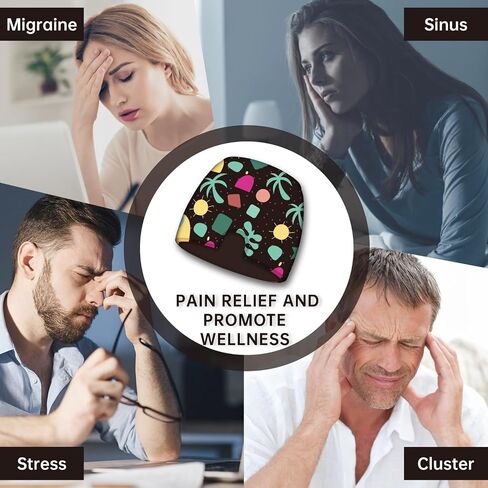 ZNÖCUETÖD Migraine Relief Cap(Size,S), Headache Relief Cap Ice Hat Cold Cap for Migraines Headache Sinus Stress, Tension, Head ice Pack Wrap Migraine Mask Ice Beanie, Hot/Cold Compression Hangover Cap in Saudi Arabia
