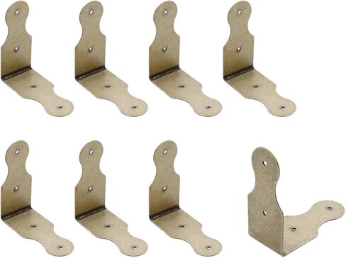 النحاس L قوس 2 "× 2" خمر ركيزة زاوية الحق الزخرفية الزاوية بين قوسين-8pcs in Kuwait