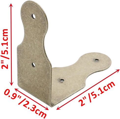 النحاس L قوس 2 "× 2" خمر ركيزة زاوية الحق الزخرفية الزاوية بين قوسين-8pcs in Kuwait