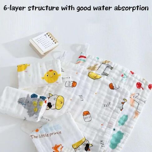 8pcs Baby Washcloths Soft Set | Baby Muslin Washcloth | Face Towels for Newborn with Sensitive Skin | Shower Gift for Baby Registry in Saudi Arabia