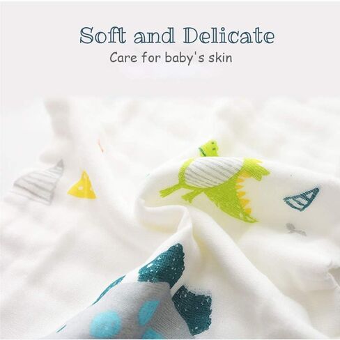 8pcs Baby Washcloths Soft Set | Baby Muslin Washcloth | Face Towels for Newborn with Sensitive Skin | Shower Gift for Baby Registry in Saudi Arabia