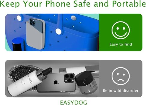 Silicone Phone Holder for Bogg Bag, Flower Bag Charms Compatible with All Bogg Bags, Find Your Phone in A Second with Phone Holder for Bogg Bag,Portable Size Fits for iPhone and Android Phones. in Saudi Arabia