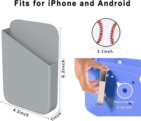 Silicone Phone Holder for Bogg Bag, Flower Bag Charms Compatible with All Bogg Bags, Find Your Phone in A Second with Phone Holder for Bogg Bag,Portable Size Fits for iPhone and Android Phones. in Saudi Arabia