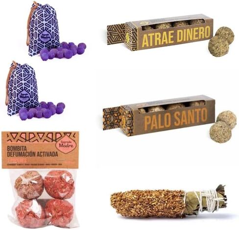 agrada Madre Organic Incense Smudge Bundle Sample – Premium Quality, 100% Sustainable, Vegan, Eco-Friendly, Therapeutic – Includes Palo Santo, Lavender, and More – 7 Inches Smudge in Saudi Arabia