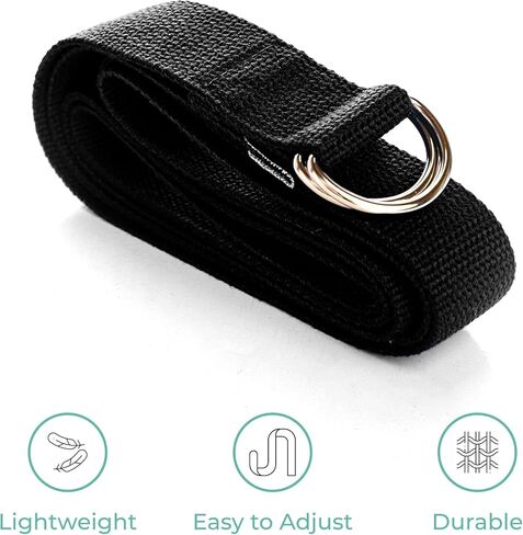 20-Pack Classic Yoga Set, 10 Non Slip Yoga Mats (68" x 24" x 4mm) and 10 6ft D-Ring Yoga Straps, Yoga Accessories for Schools and Studios, Assorted in Saudi Arabia