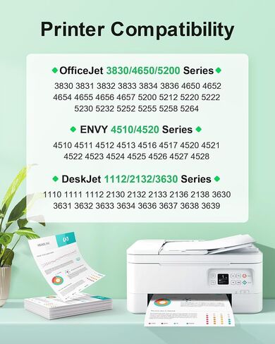 62XL Ink Cartridges Compatible for HP Ink 62 62XL Black and Color Combo Pack High Yield Printer Ink 62XL for Envy 7640 5660 5540 7645 for OfficeJet 250 200 for OfficeJet 5740 8040 Printer in Saudi Arabia