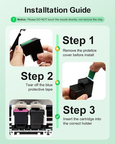 62XL Ink Cartridges Compatible for HP Ink 62 62XL Black and Color Combo Pack High Yield Printer Ink 62XL for Envy 7640 5660 5540 7645 for OfficeJet 250 200 for OfficeJet 5740 8040 Printer in Saudi Arabia