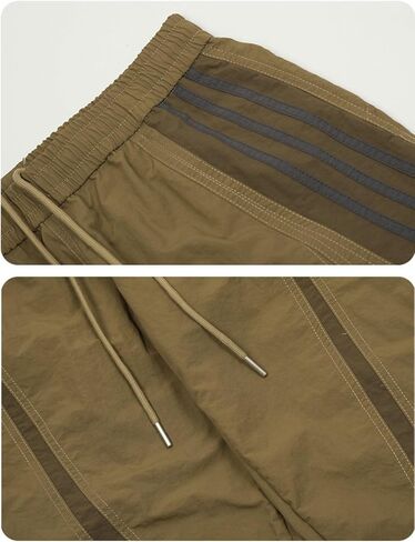 Striped Baggy Parachute Pants Y2k Track Pants Unisex Streetwear Fashion Drawstring Sweatpants in Kuwait