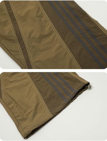 Striped Baggy Parachute Pants Y2k Track Pants Unisex Streetwear Fashion Drawstring Sweatpants in Kuwait