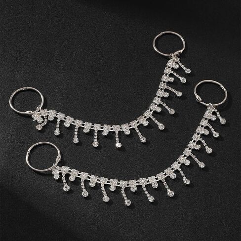 24Pcs Bling Gold Jewelry Shoe Charms Designer Decoration Rhinestone Chain Pearl Gems Rhinestone Luxury Accessories for Women Girls Party Favors Birthday Gifts in Saudi Arabia