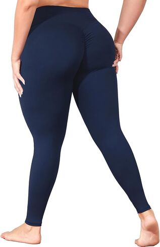 سراويل ضيقة لرفع المؤخرة بمقاس كبير مع جيوب للنساء، سراويل يوجا L-5XL للتحكم في البطن، سراويل ضيقة للتمرين بخصر عالٍ in Kuwait