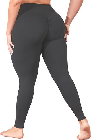 سراويل ضيقة لرفع المؤخرة بمقاس كبير مع جيوب للنساء، سراويل يوجا L-5XL للتحكم في البطن، سراويل ضيقة للتمرين بخصر عالٍ in Kuwait