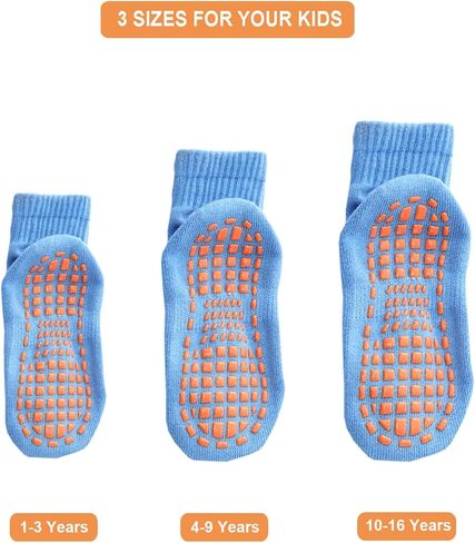 جوارب للأطفال الصغار مع مقابض جوارب ترامبولين مضادة للانزلاق للأطفال، 10 عبوات in Kuwait