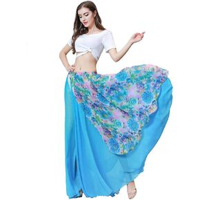 ROYAL SMEELA Belly Dance Costume for Women Chiffon Belly Dancing Skirts Slit Maxi Skirt Women’s Casual Tops Short Sleeve Tee
