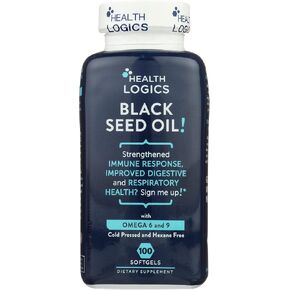 Health Logics Black Seed Oil Soft Gel, Hexane Free, 100 Capsule (Pack of 3)