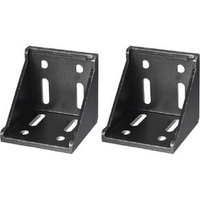 uxcell 2Pcs Inside Corner Bracket Gusset, 78x78x79mm 8080 Angle Connectors for 8080 Series Aluminum Extrusion Profile Black