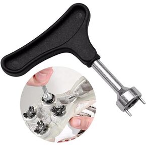 1pc Black Golf Shoe Spike Wrench Removal Tool, Plastic and Zinc Alloy,Golf Spike Wrenches Accessories,Accessories 7.8x9.0cm/3.5x3.8in