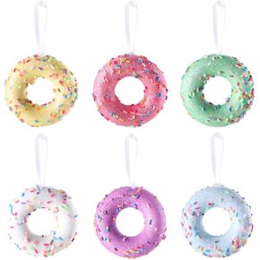 Ice Cream Party Decorations Ornaments, 5pcs Christmas Tree Hanging Candy Gift, Macaron Color Dessert Ice Cream Pendant Set for Xmas New Year Easter Birthday Home Party Supplies (Ice Cream)