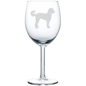 Wine Glass Goblet Labradoodle (17 oz Stemless)