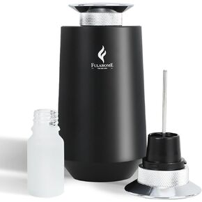 Car Air Freshener Diffuser, Waterless Cold-Air Diffusion, Aluminum Alloy, Smart Car Diffuser with Auto On/Off, Cordless Rechargeable Aromatherapy Diffuser for Car Office, Luxury Black