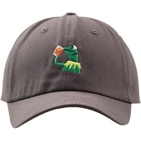Adjustable Kermit The Frog Embroidered Baseball Cap - Unisex Classic Dad Trucker Hat